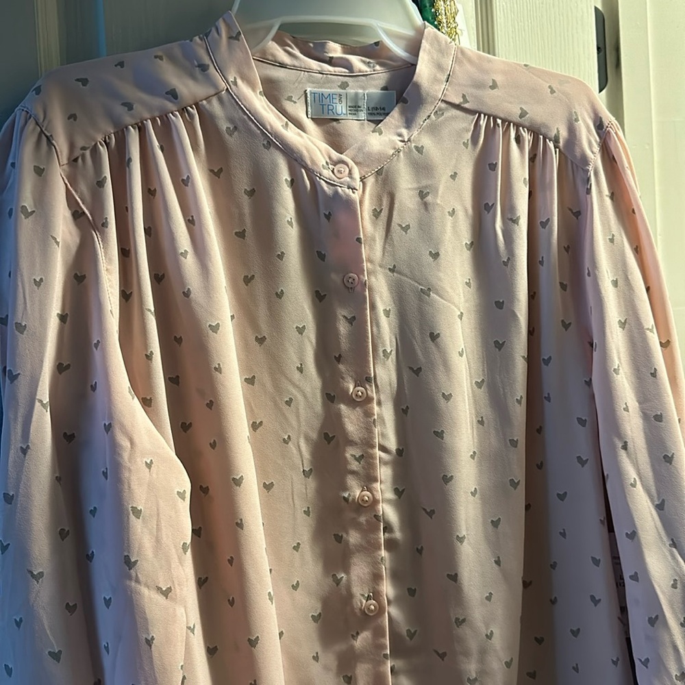 Time and Tru Button Down Sz L